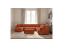 Anda - Sofá panorámico modular fijo - Con 4 sillas bajas, 1 chaise longue, 1 esquinero y 1 puf - Ángulo recto