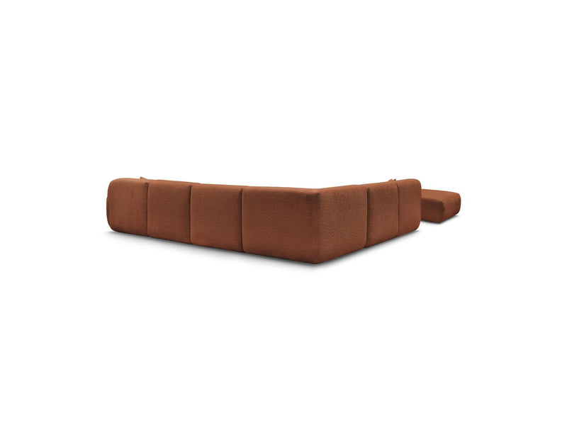 Anda - Canapé Panoramique Fixe Modulable - Avec 4 Chauffeuses, 1 Méridienne, 1 Angle Et 1 Pouf - Angle Gauche