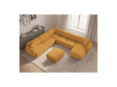 Anda - Canapé Panoramique Fixe Modulable - Avec 4 Chauffeuses, 1 Méridienne, 1 Angle Et 1 Pouf - Angle Gauche