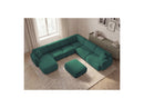 Anda - Sofá panorámico modular fijo - Con 4 sillas bajas, 1 chaise longue, 1 esquinero y 1 puf - Ángulo recto