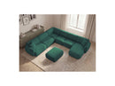 Anda - Canapé Panoramique Fixe Modulable - Avec 4 Chauffeuses, 1 Méridienne, 1 Angle Et 1 Pouf - Angle Gauche