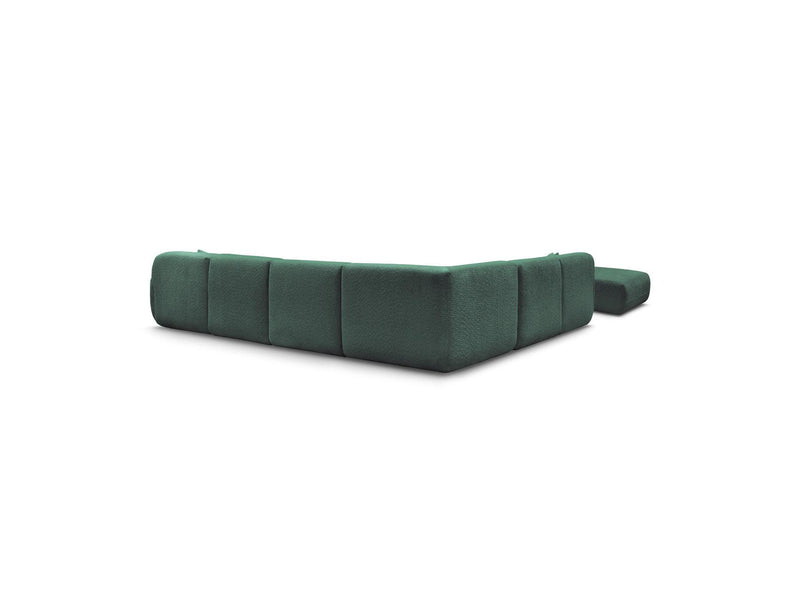 Anda - Canapé Panoramique Fixe Modulable - Avec 4 Chauffeuses, 1 Méridienne, 1 Angle Et 1 Pouf - Angle Gauche
