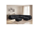 Anda - Canapé Panoramique Fixe Modulable - Avec 4 Chauffeuses, 1 Méridienne, 1 Angle Et 1 Pouf - Angle Gauche