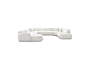 Anda - Modular Fixed Panoramic Sofa - With 3 Easy Chairs, 1 Chaise Lounge, 2 Corners and 1 Pouf - Left Corner