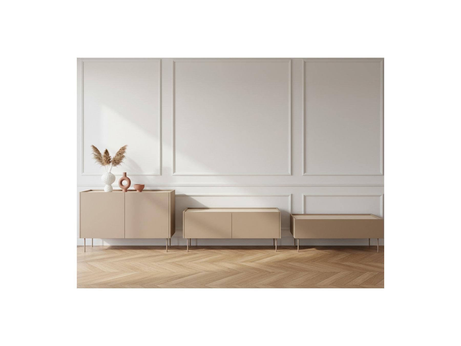 Atlas - Ensemble Avec Buffet 120 Cm + Meuble Tv 120 Cm + Table Basse 120 Cm