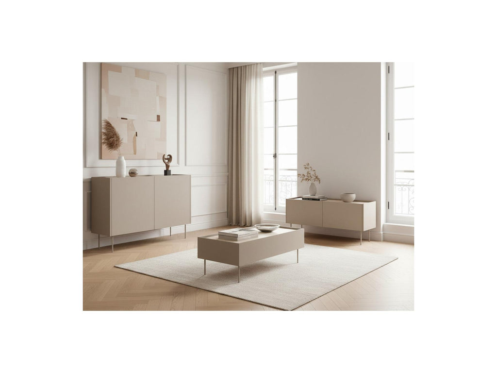 Atlas - Ensemble Avec Buffet 120 Cm + Meuble Tv 120 Cm + Table Basse 120 Cm