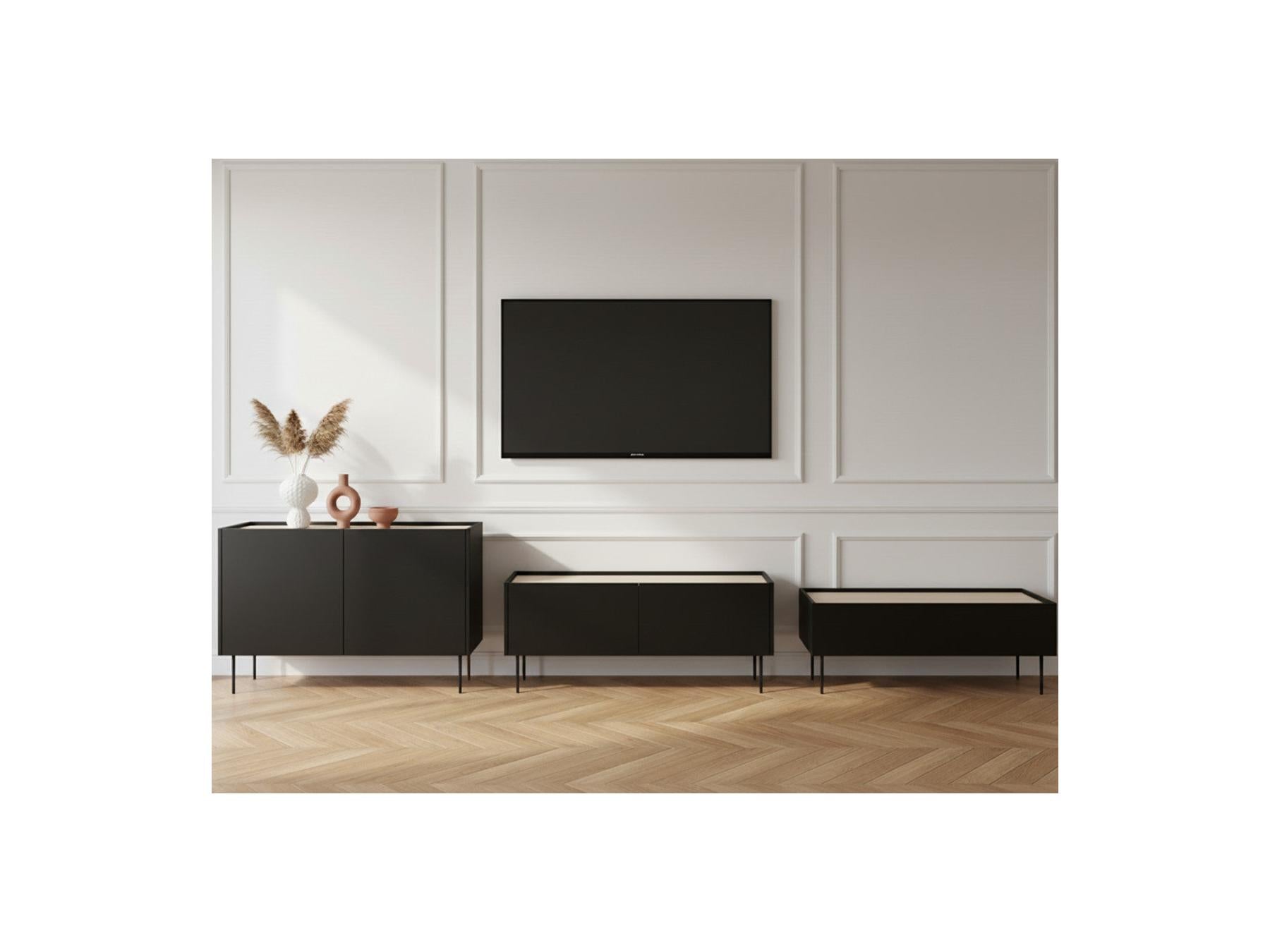 Atlas - Ensemble Avec Buffet 120 Cm + Meuble Tv 120 Cm + Table Basse 120 Cm