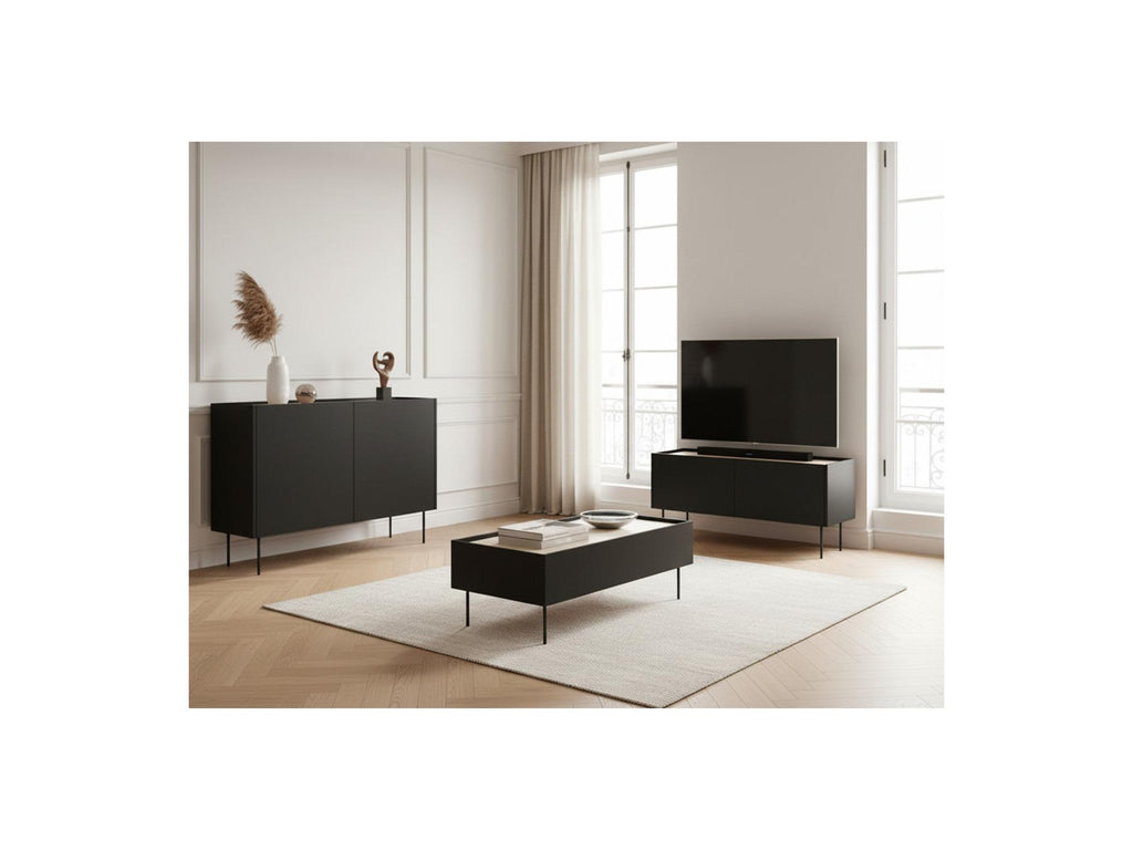 Atlas - Ensemble Avec Buffet 120 Cm + Meuble Tv 120 Cm + Table Basse 120 Cm