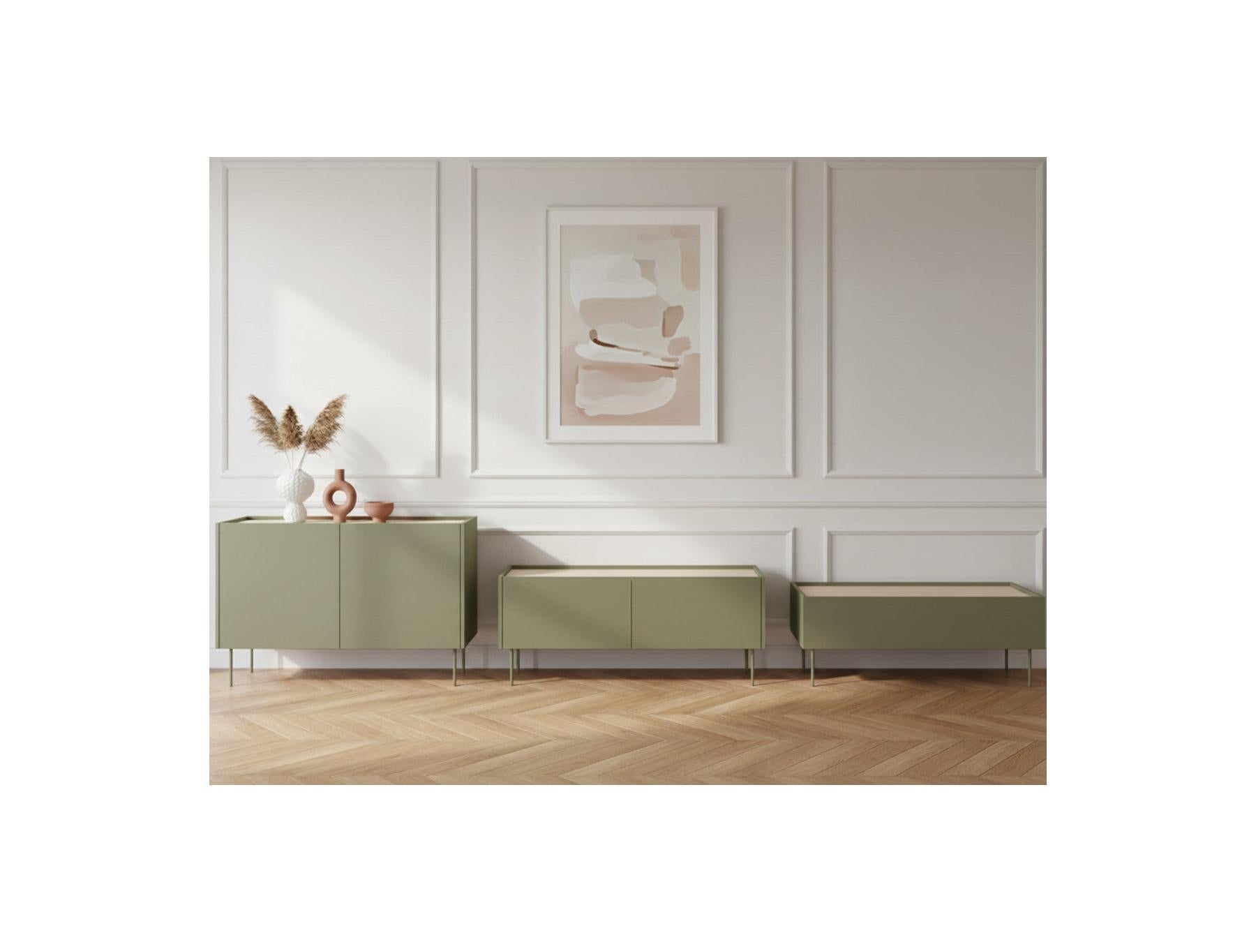 Atlas - Ensemble Avec Buffet 120 Cm + Meuble Tv 120 Cm + Table Basse 120 Cm