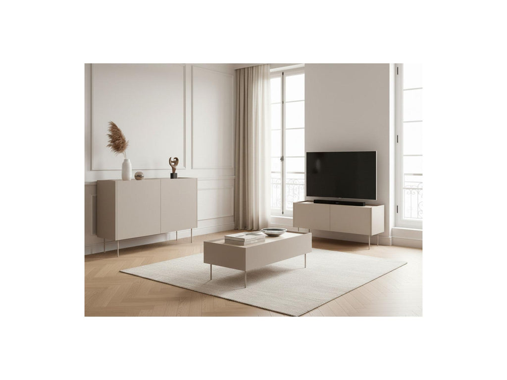 Atlas - Ensemble Avec Buffet 120 Cm + Meuble Tv 120 Cm + Table Basse 120 Cm
