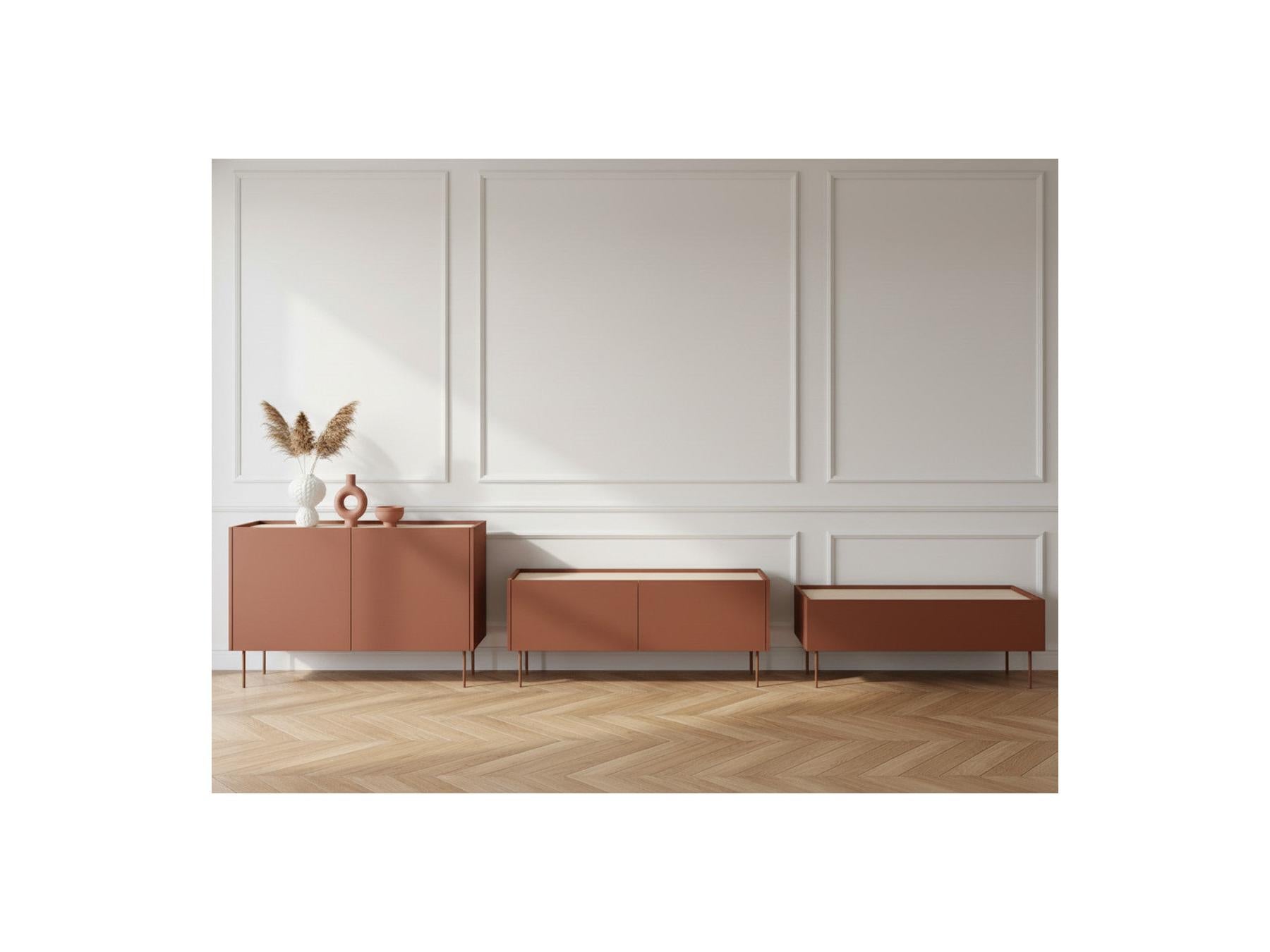 Atlas - Ensemble Avec Buffet 120 Cm + Meuble Tv 120 Cm + Table Basse 120 Cm