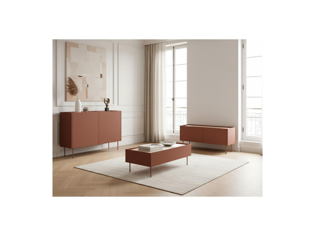 Atlas - Ensemble Avec Buffet 120 Cm + Meuble Tv 120 Cm + Table Basse 120 Cm