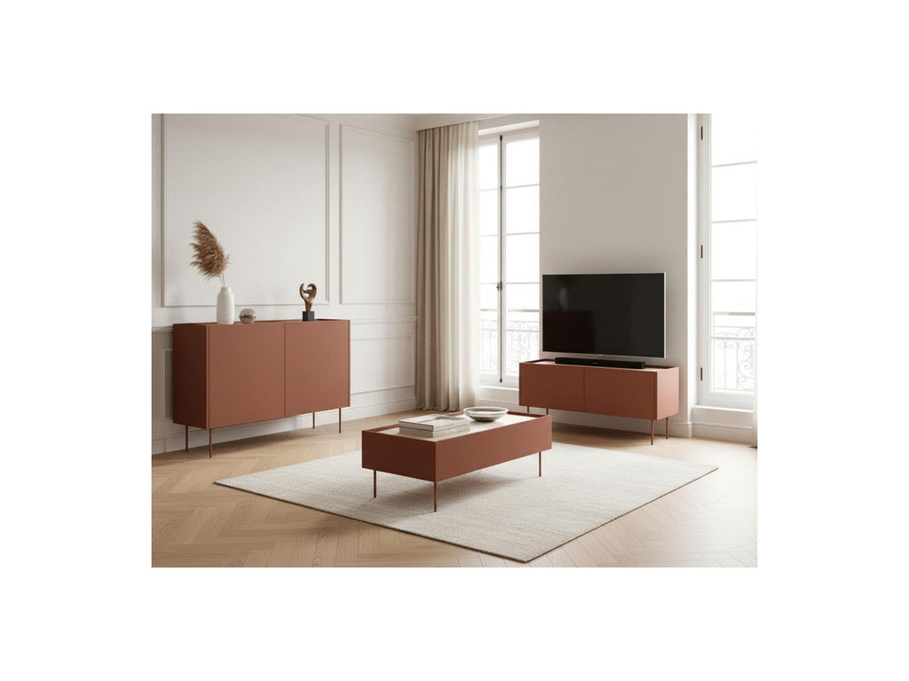 Atlas - Ensemble Avec Buffet 120 Cm + Meuble Tv 120 Cm + Table Basse 120 Cm