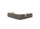 Anda - Modular Fixed Panoramic Sofa - With 3 Easy Chairs, 1 Chaise Lounge, 2 Corners and 1 Pouf - Left Corner