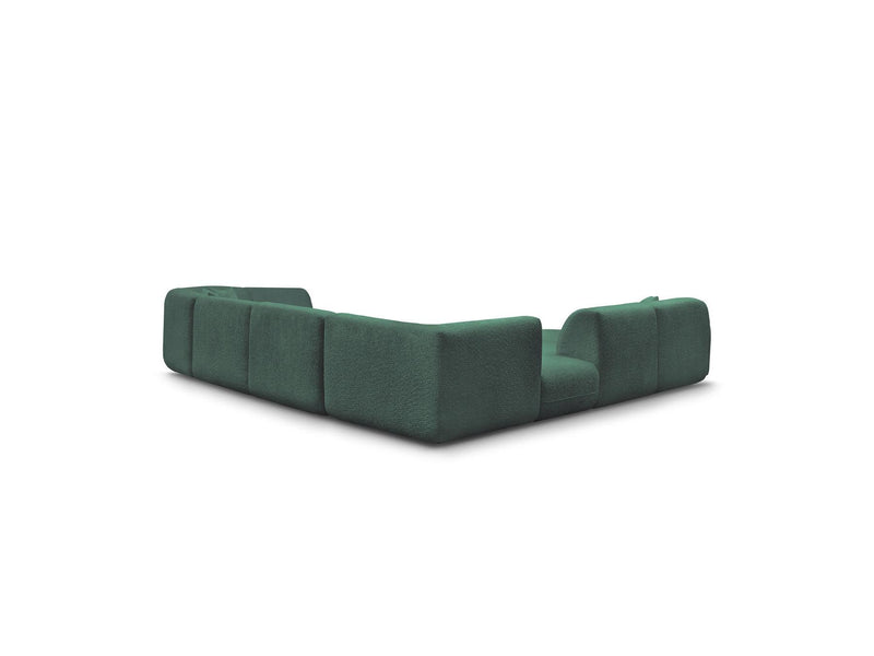 Anda - Modular Fixed Panoramic Sofa - With 3 Easy Chairs, 1 Chaise Lounge, 2 Corners and 1 Pouf - Left Corner