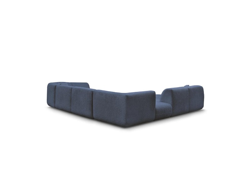 Anda - Modular Fixed Panoramic Sofa - With 3 Easy Chairs, 1 Chaise Lounge, 2 Corners and 1 Pouf - Left Corner