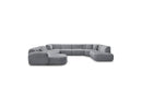 Anda - Modular Fixed Panoramic Sofa - With 3 Easy Chairs, 1 Chaise Lounge, 2 Corners and 1 Pouf - Left Corner