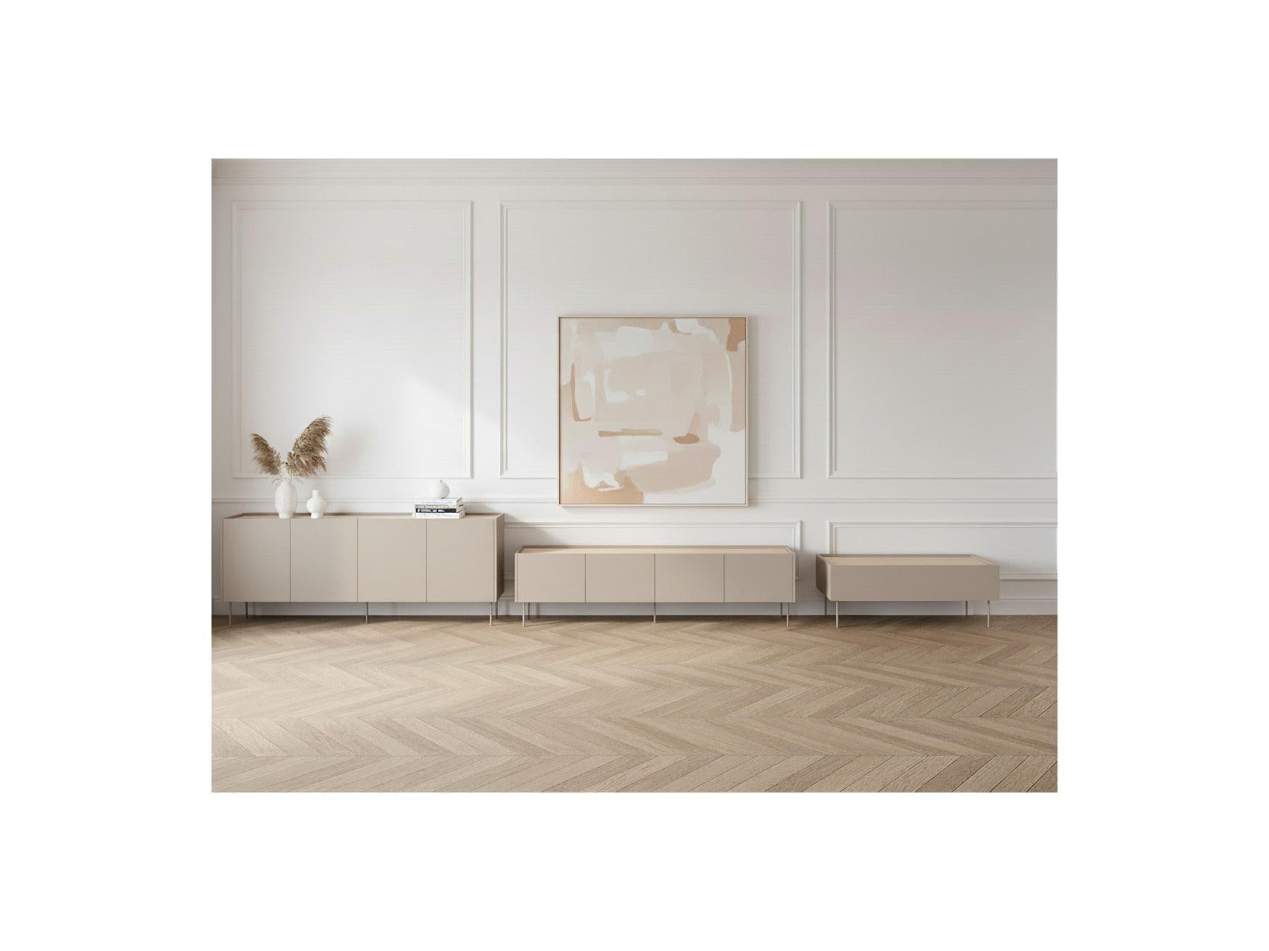 Atlas - Ensemble Avec Buffet 220 Cm + Meuble Tv 220 Cm + Table Basse 120 Cm