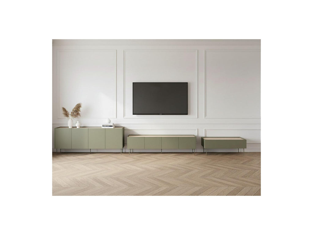Atlas - Ensemble Avec Buffet 220 Cm + Meuble Tv 220 Cm + Table Basse 120 Cm