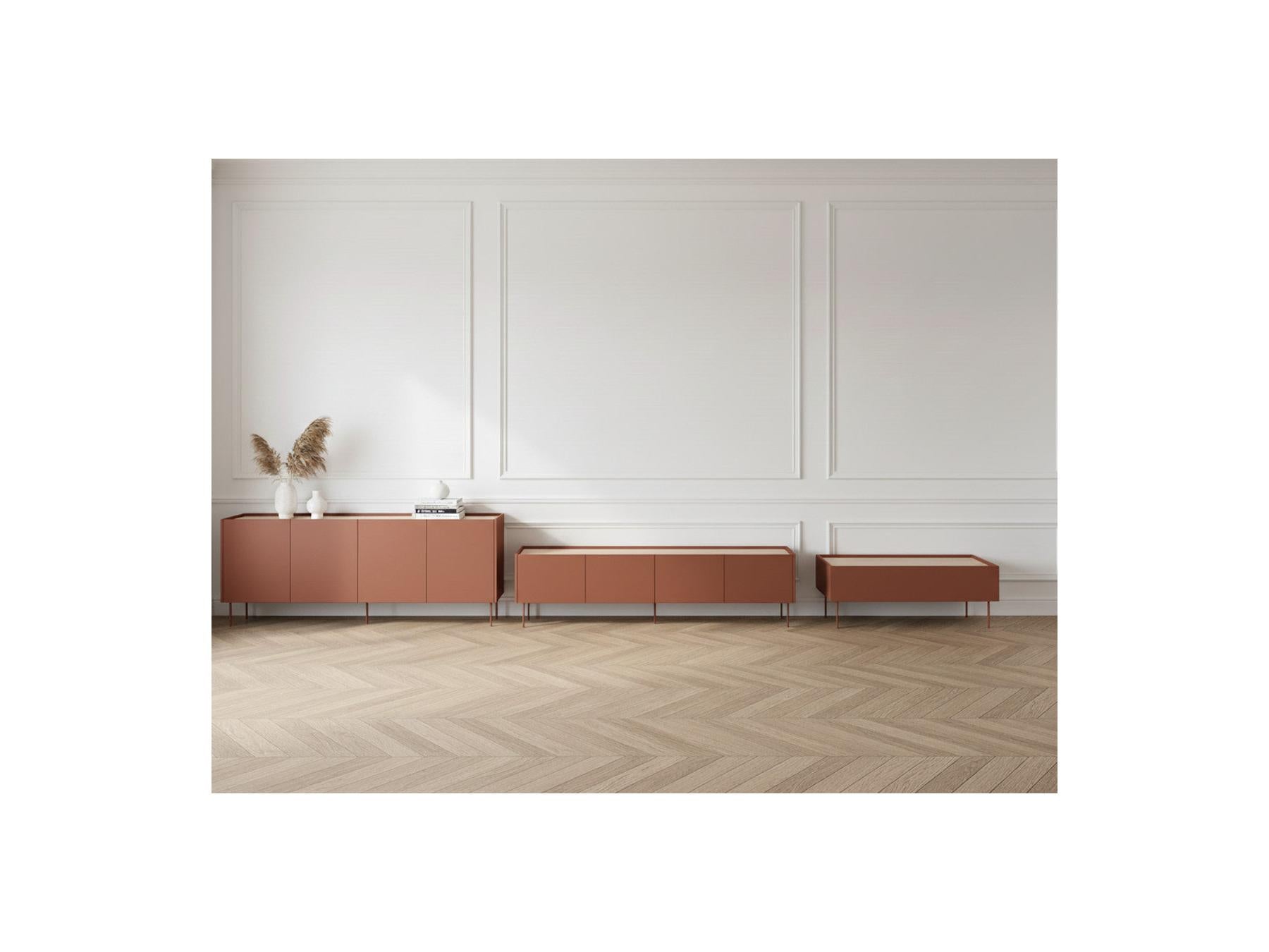 Atlas - Ensemble Avec Buffet 220 Cm + Meuble Tv 220 Cm + Table Basse 120 Cm