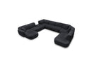 Anda - Modular Fixed Panoramic Sofa - With 3 Easy Chairs, 1 Chaise Lounge, 2 Corners and 1 Pouf - Left Corner