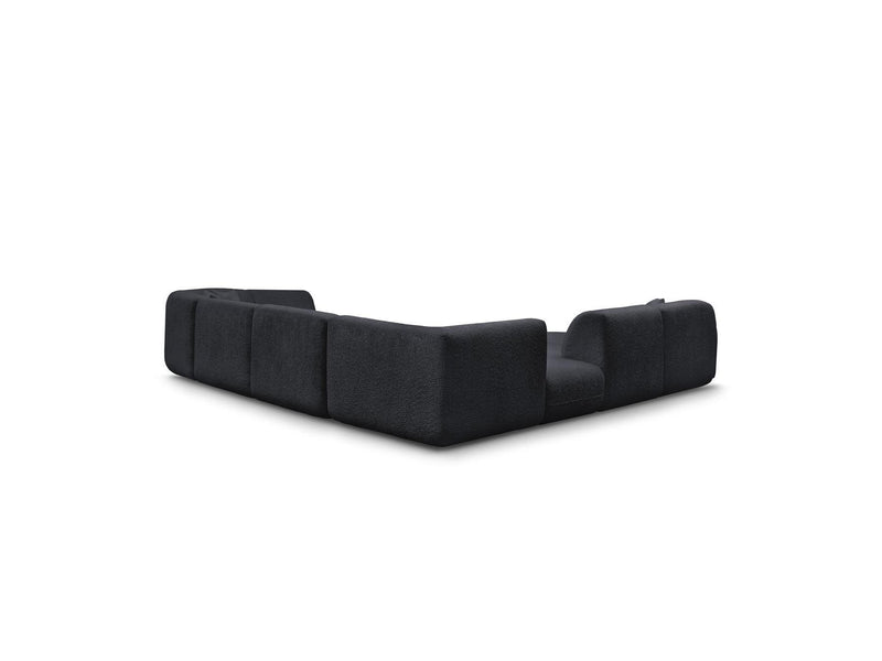 Anda - Modular Fixed Panoramic Sofa - With 3 Easy Chairs, 1 Chaise Lounge, 2 Corners and 1 Pouf - Left Corner