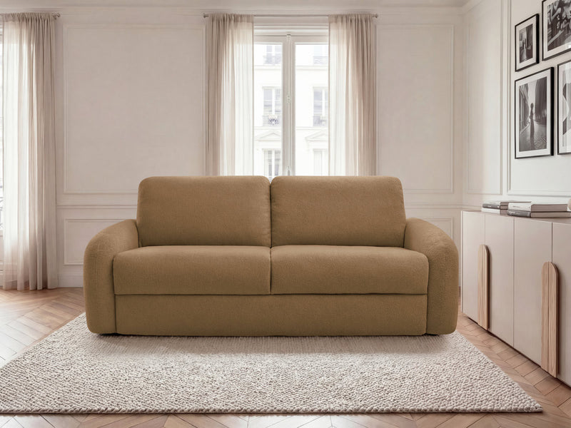 Kenan - Canapé Droit Convertible - Ouverture Express Tissu Bouclette