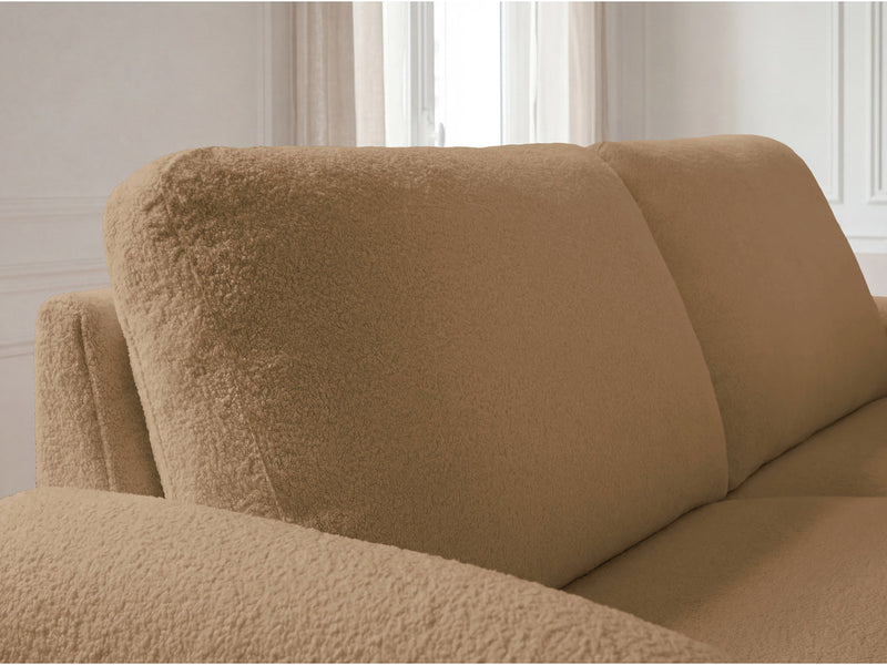 Kenan - Canapé Droit Convertible - Ouverture Express Tissu Bouclette