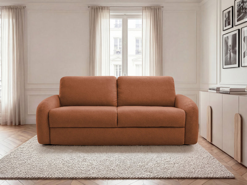 Kenan - Canapé Droit Convertible - Ouverture Express Tissu Bouclette