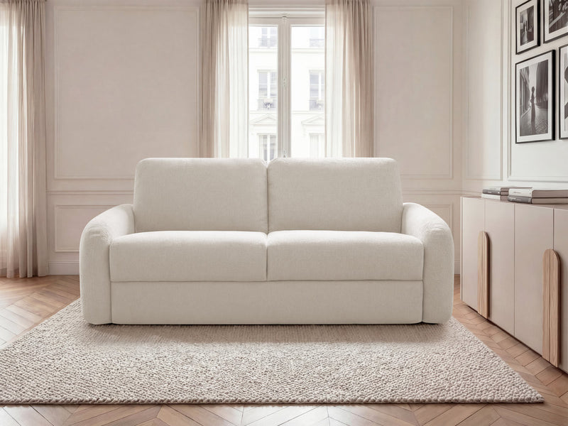 Kenan - Canapé Droit Convertible - Ouverture Express Tissu Lisse