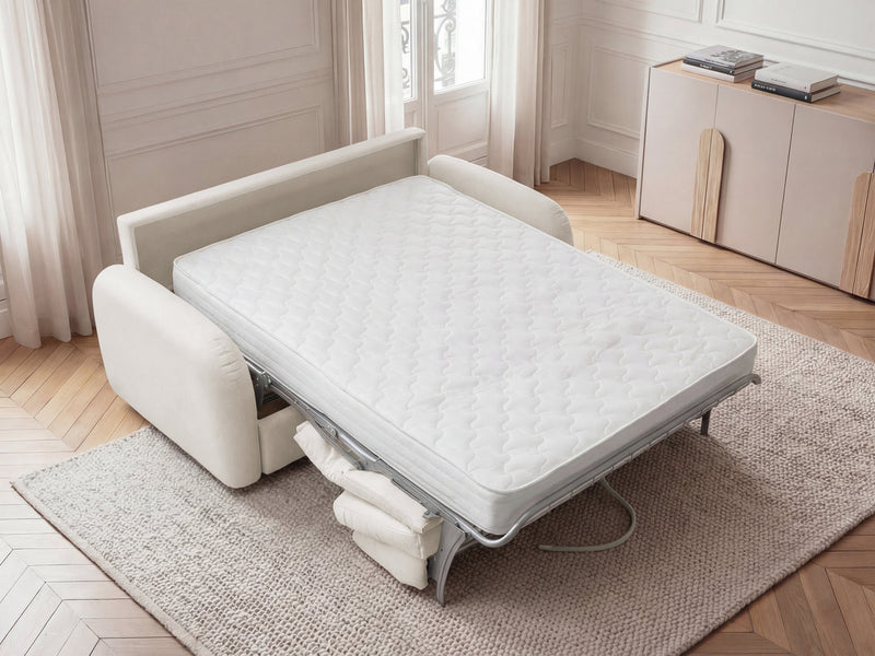 Kenan - Canapé Droit Convertible - Ouverture Express Tissu Lisse