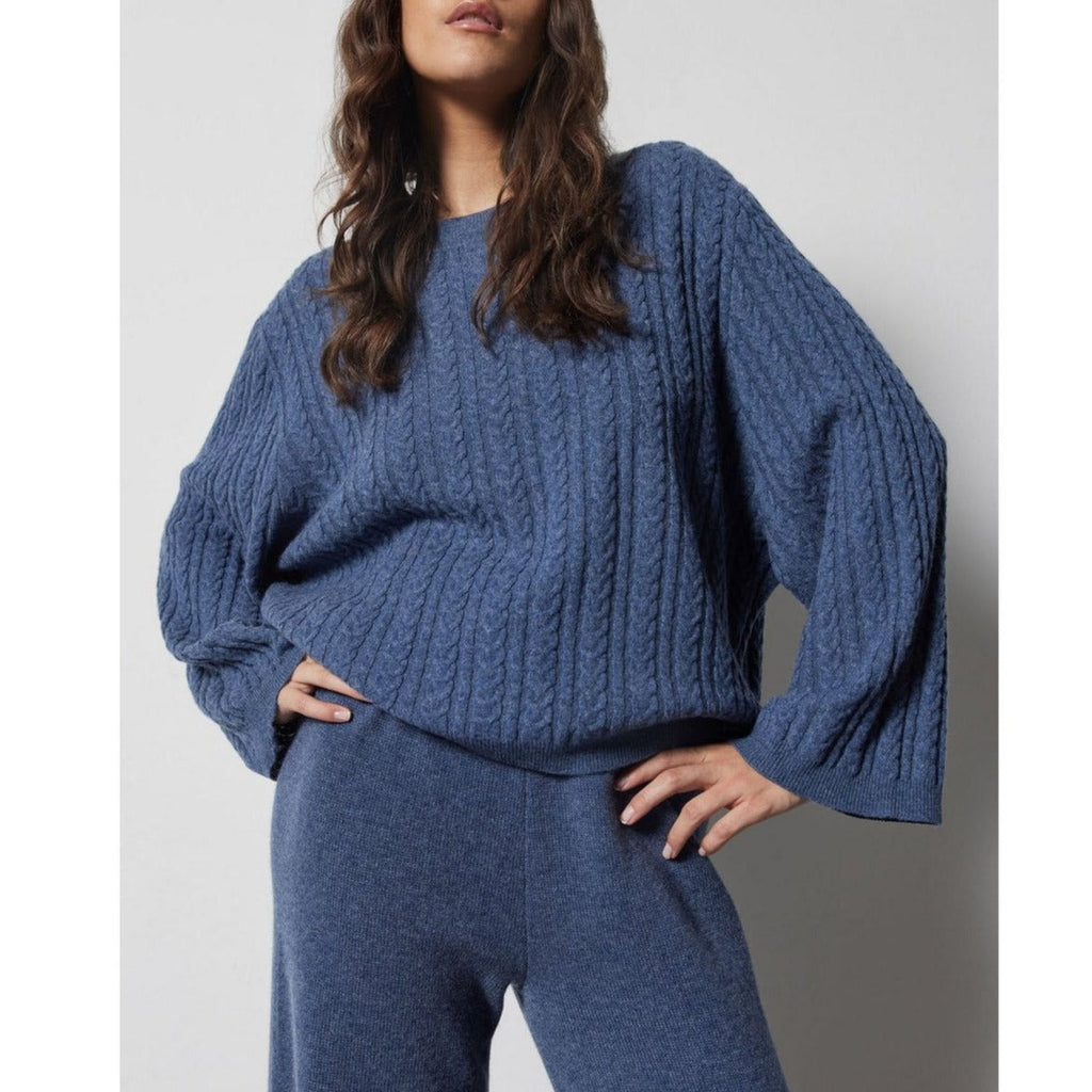 Cable-Knit Jumper Iriela - Jeans