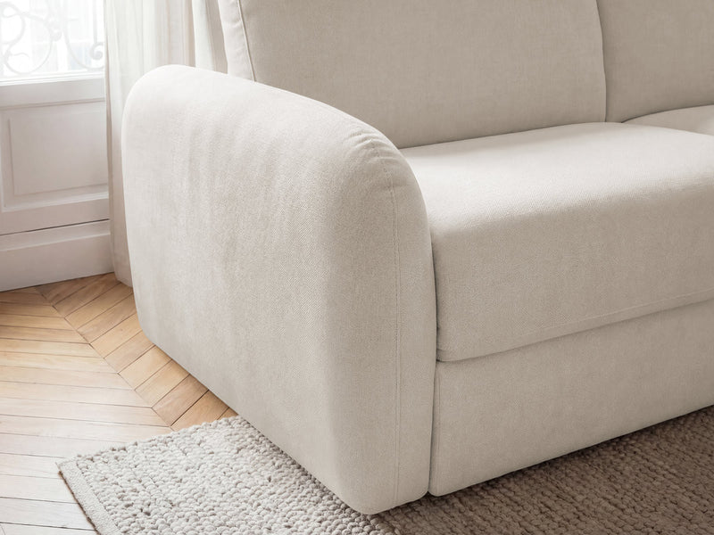 Kenan - Canapé Droit Convertible - Ouverture Express Tissu Lisse