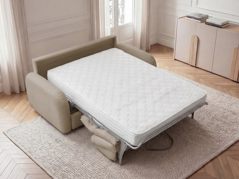 Kenan - Canapé Droit Convertible - Ouverture Express Tissu Lisse