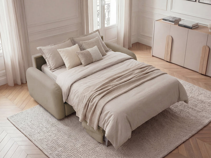 Kenan - Canapé Droit Convertible - Ouverture Express Tissu Lisse