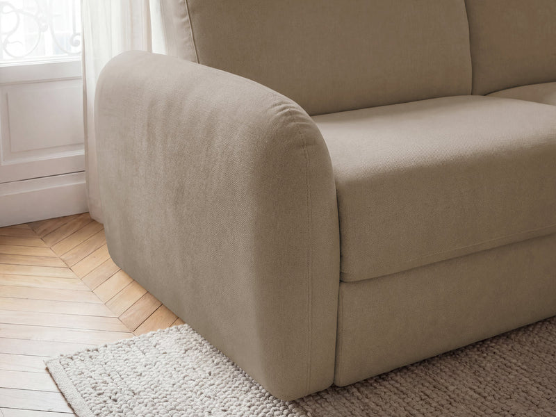 Kenan - Canapé Droit Convertible - Ouverture Express Tissu Lisse