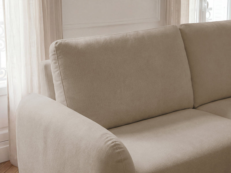 Kenan - Canapé Droit Convertible - Ouverture Express Tissu Lisse