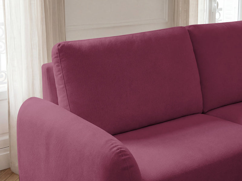 Kenan - Canapé Droit Convertible - Ouverture Express Tissu Lisse