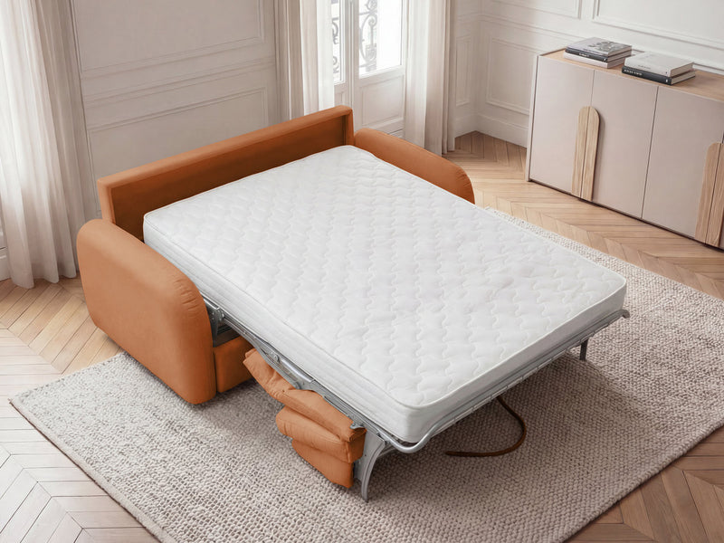Kenan - Canapé Droit Convertible - Ouverture Express Tissu Lisse