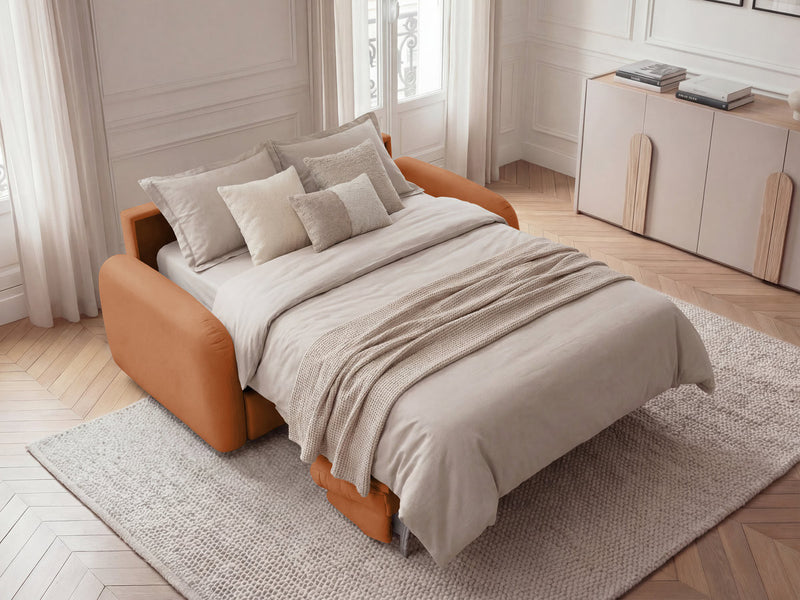 Kenan - Canapé Droit Convertible - Ouverture Express Tissu Lisse