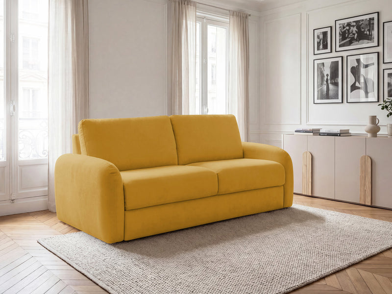 Kenan - Canapé Droit Convertible - Ouverture Express Tissu Lisse