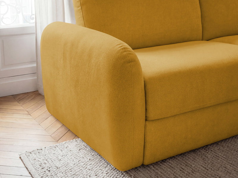 Kenan - Canapé Droit Convertible - Ouverture Express Tissu Lisse