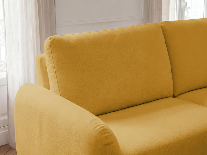 Kenan - Canapé Droit Convertible - Ouverture Express Tissu Lisse