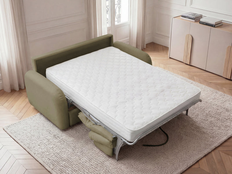 Kenan - Canapé Droit Convertible - Ouverture Express Tissu Lisse