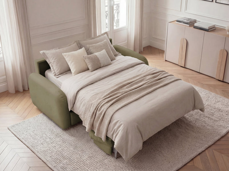 Kenan - Canapé Droit Convertible - Ouverture Express Tissu Lisse