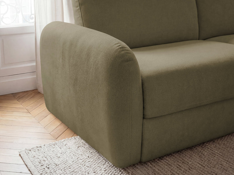 Kenan - Canapé Droit Convertible - Ouverture Express Tissu Lisse