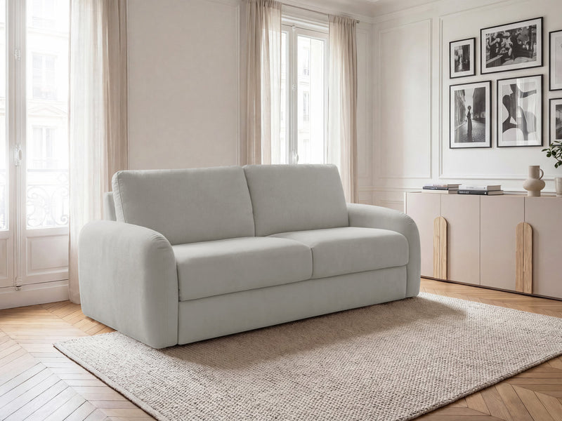 Kenan - Canapé Droit Convertible - Ouverture Express Tissu Lisse