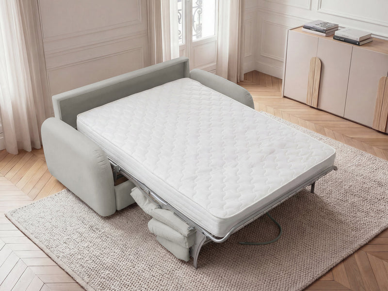 Kenan - Canapé Droit Convertible - Ouverture Express Tissu Lisse