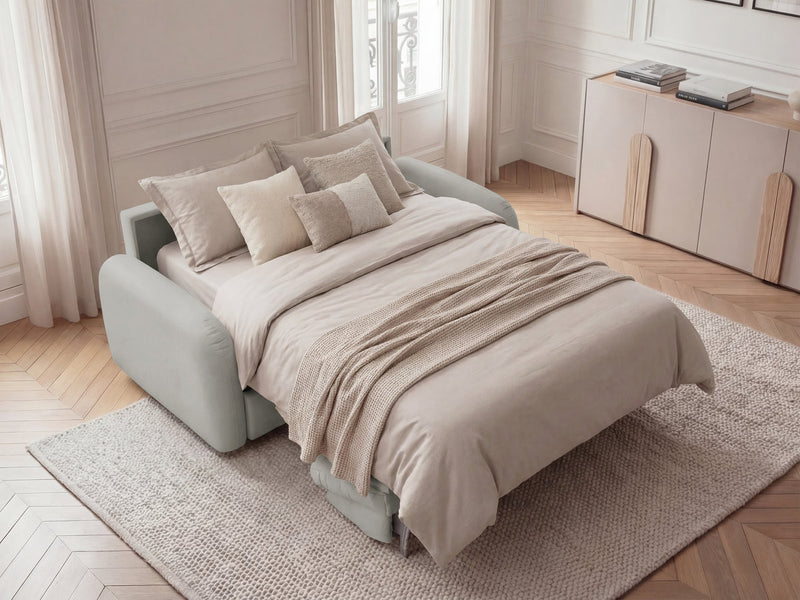 Kenan - Canapé Droit Convertible - Ouverture Express Tissu Lisse