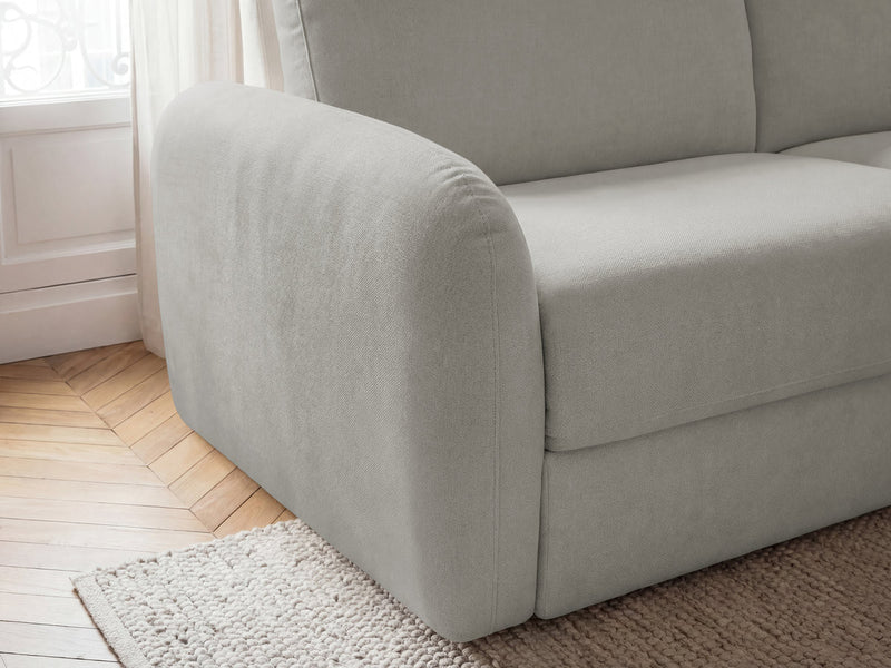Kenan - Canapé Droit Convertible - Ouverture Express Tissu Lisse